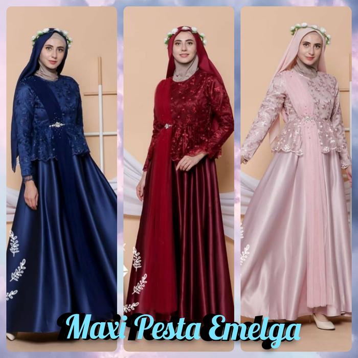 Maxi Pesta Emelga/Party Dress/Longdress Pesta