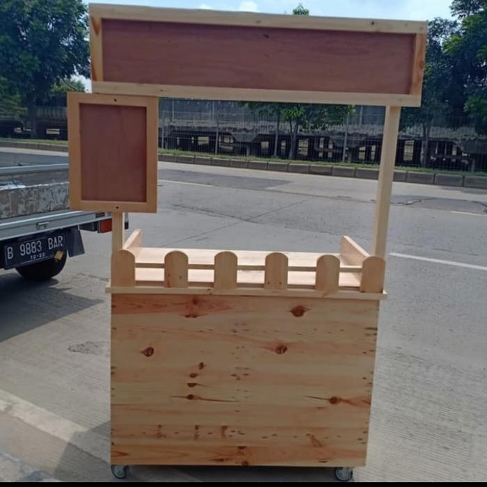 gerobak es kayu jati belanda