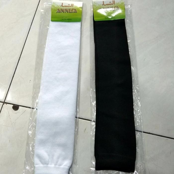 ANISA 2pc Daker Tangan Polos Pria Wanita Murah Bahan Kaos Halus Lembut Warna Putih & Hitam Manset un