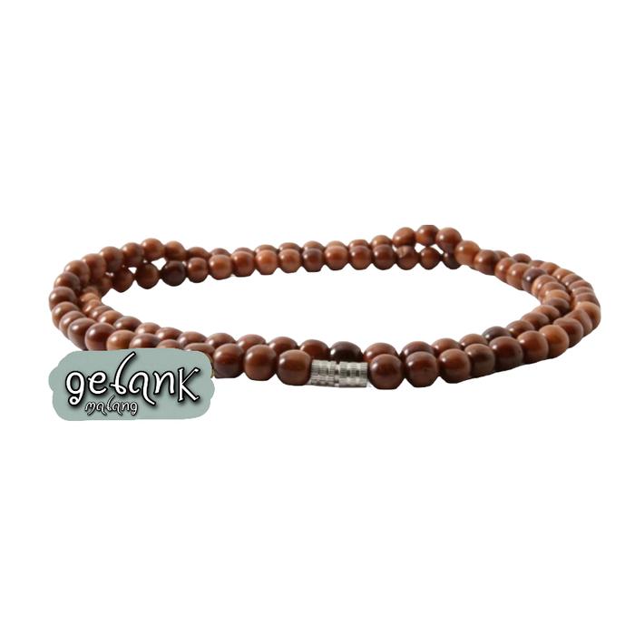 Kalung Kayu Tasbih 3 MM Kaukah Koka Kaokah Pria Wanita Murah Malang