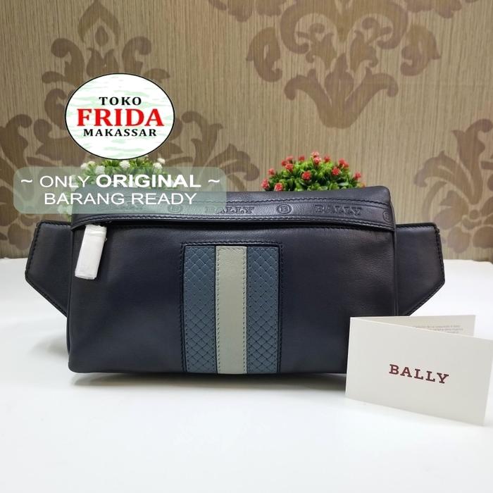 Bally Waist Bag Original Men's Tas Pria Art:6236558-00221 Color:Navy