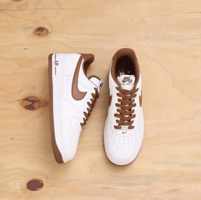Nike Air Force 1 '07 White Pecan Brown 100% Original Resmi Nike