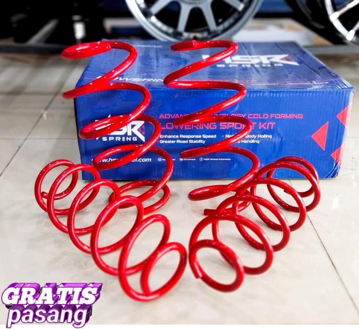 LOWERING KIT HSR RED TOYOTA AGYA,CALYA,AYLA,SIGRA per ceper velg mobil