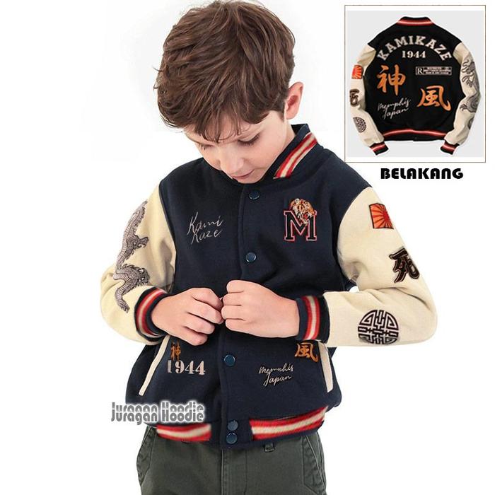 Jaket Varsity Anak 6-11tahun / Jaket baseball Varsity Kamikaze Anak