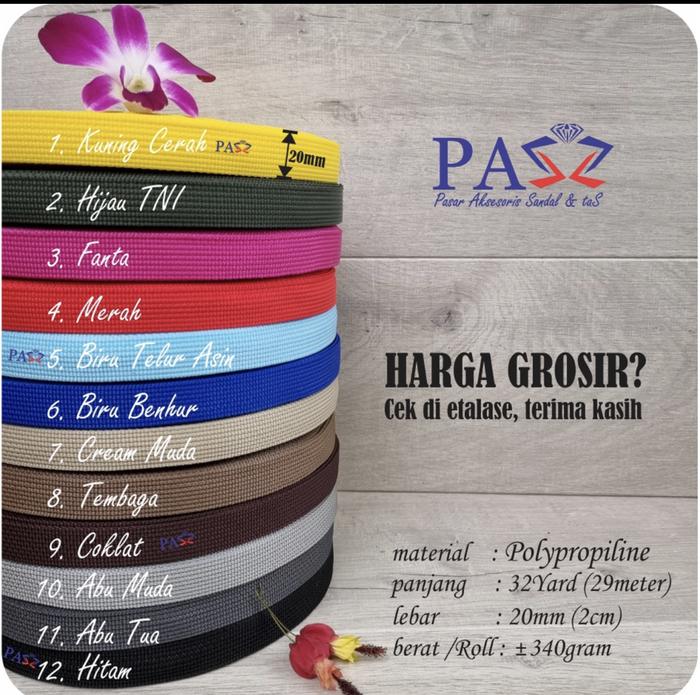 Webbing 2cm F72 1Roll isi 32yard