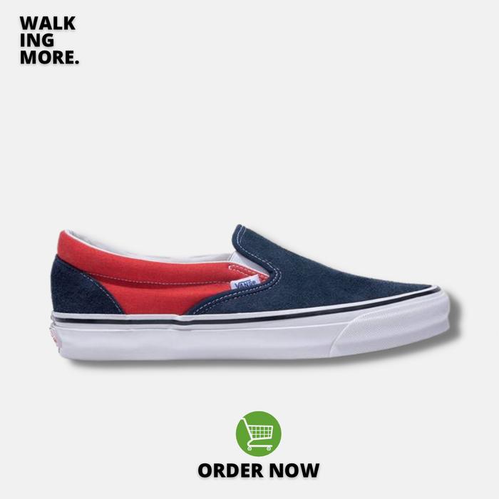 BEST DEAL VANS SLIP ON LX X NOAH VAULT OG BLUE RED ORIGINAL RESMI