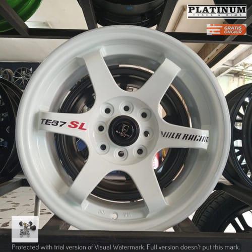 VELG TL TE37 RING15 LEBAR 7 LOBANG 4X100 DAN 4X114,3 WARNA PUTIH