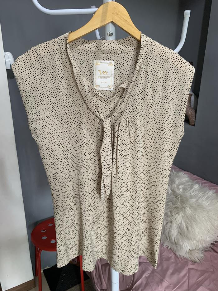 LM for Hardware / Luna Maya Cream Polkadot Tunik Dress