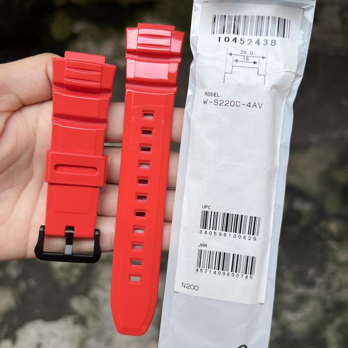 Tali strap jam tangan casio original W-S220C band W S220C