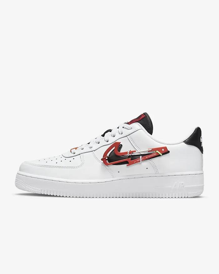 Nike Air Force 1 '07 'Carabiner Swosh' White Red Black Original BNIB