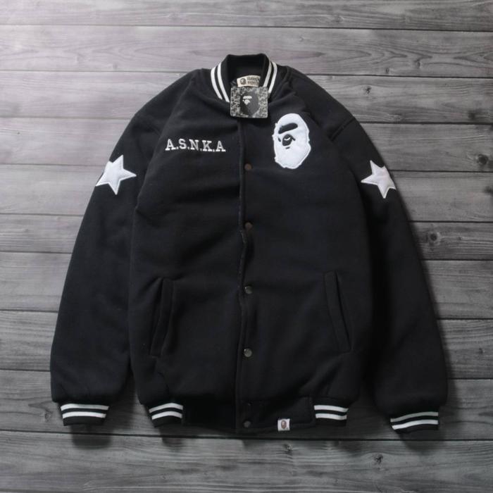 JAKET BASEBALL VARSITY BAPE AAPE BY A BATHING APE AUTHENTIC FULL TAG