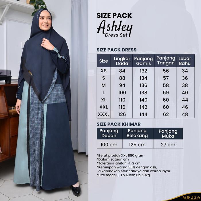 [Puby] Ashley dress Set By Mouza | Sarimbit Couple Mouza 2020 | Gamis