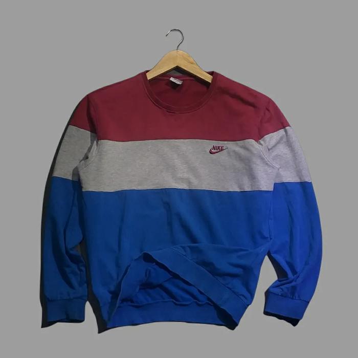 Crewneck Nike 3 Tone Vintage Rare Original (Thrift shop/Preloved)