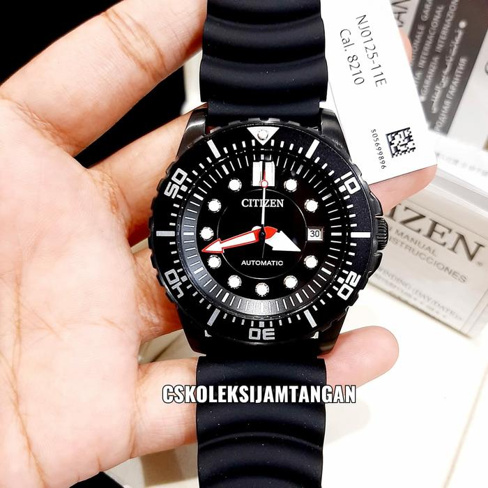 JAM TANGAN PRIA CITIZEN NJ0125-11E AUTOMATIC BLACK ORIGINAL BERGARANSI