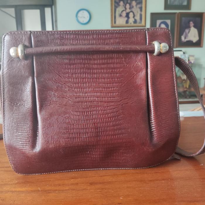 tas BALLY shoulder bag crocodil3 vintage ORIGINAL 100%