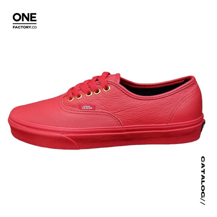 VANS AUTHENTIC LEATHER RED 100%ORIGINAL