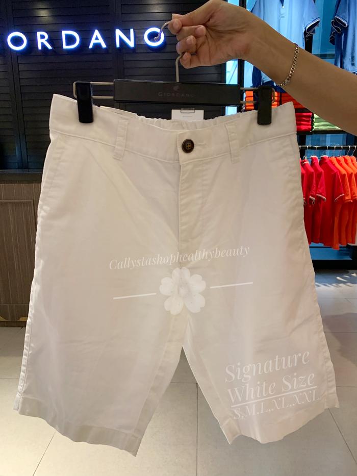 Giordano Celana Pendek Pria Linen Cotton New