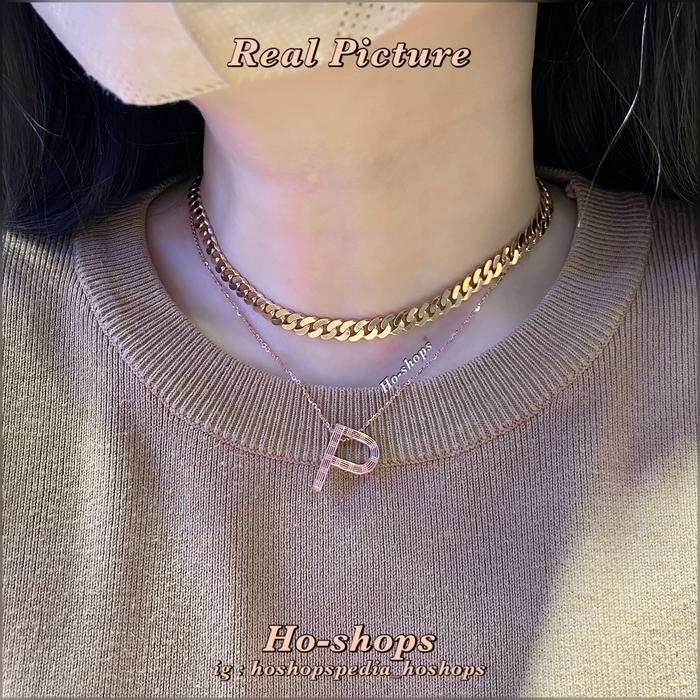 New  Kalung UBS Inisial | Alpa Bold | Rosegold 75% | Asli Emas