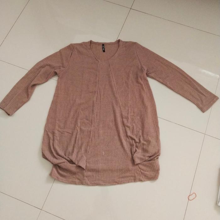 baju rajut wanita panjang korea hamil