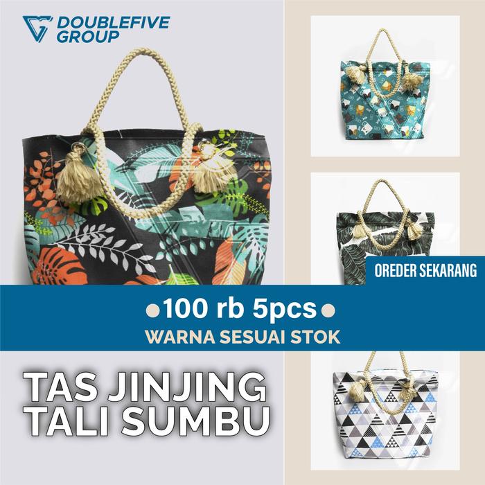 TAS JINJING TALI SUMBU - TAS KANVAS ISI 5 - TAS KANVAS JINJING