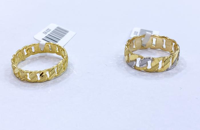 Cincin emas kuning 700 sisik naga kombinasi