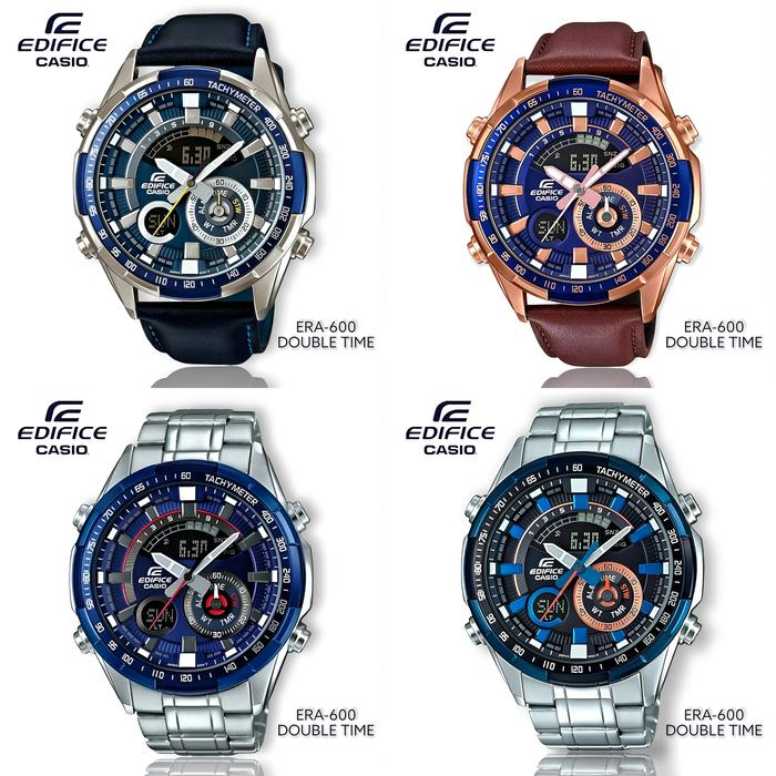 Jam Tangan Pria Casio EDIFICE ERA-600 ERA600 Dual Time