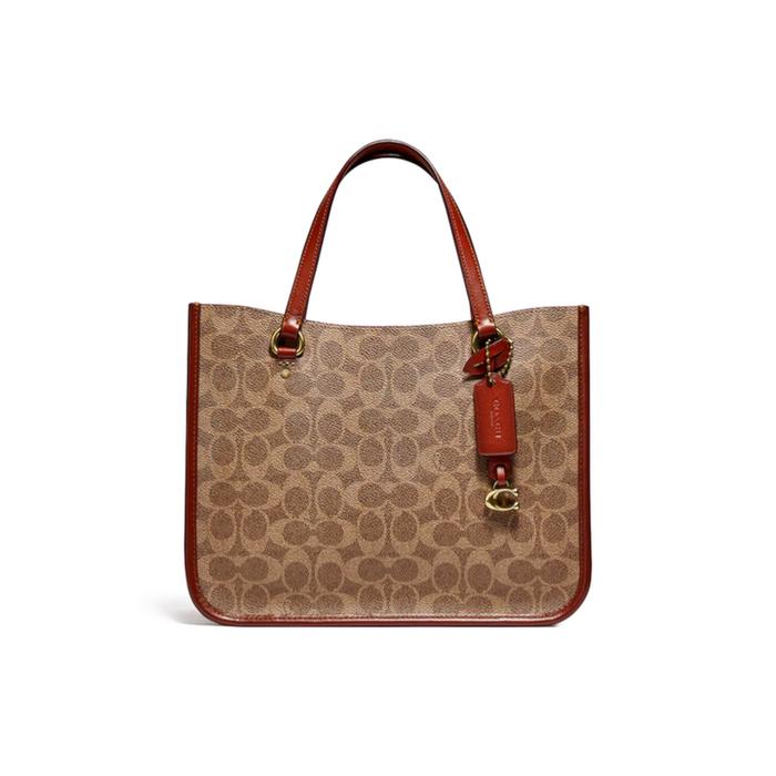 Tas Coach C3889 Tyler Carryall 28 in Signature Canvas Tan Rust