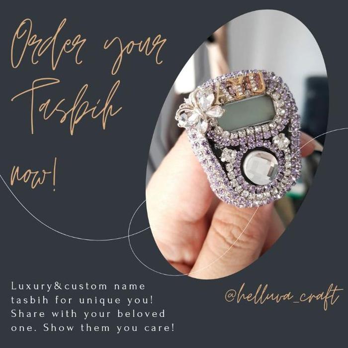 Free NAMA Tasbih Bling LED Digital Counter Zikir Kado Unik Faedah