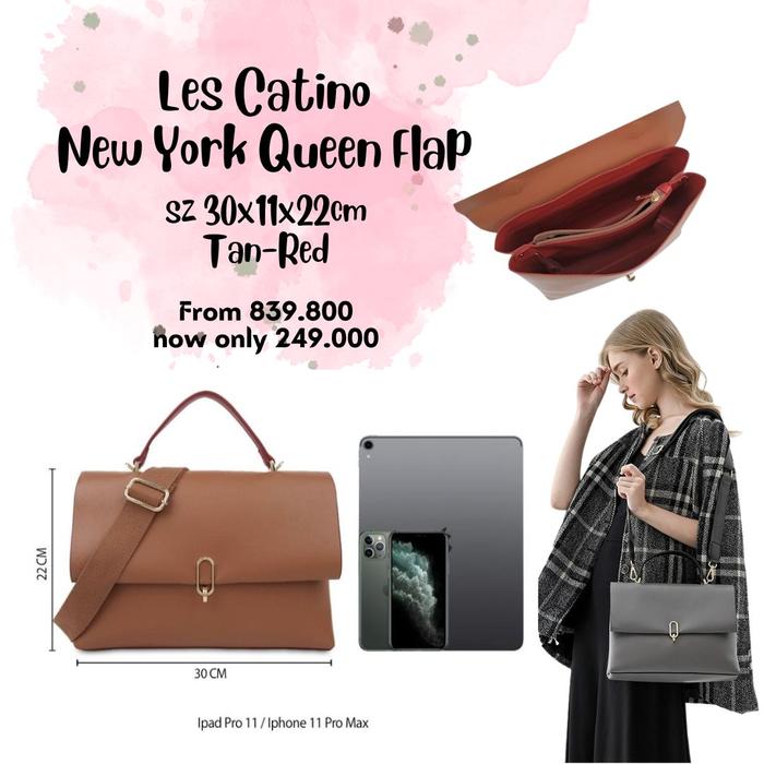 TERMURAH Tas Selempang wanita Les Catino New York Queen Flap ORIGINAL