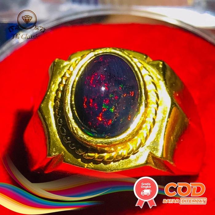 Kalimaya Jarong / Black Opal Kualitas Super 100% Original Asli Batu