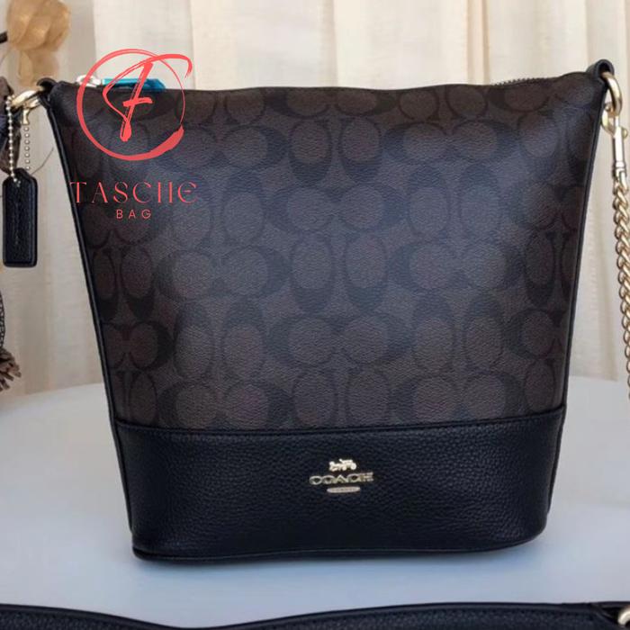 tas wanita 76669 Small Signature Paxton Duffle Brown Black