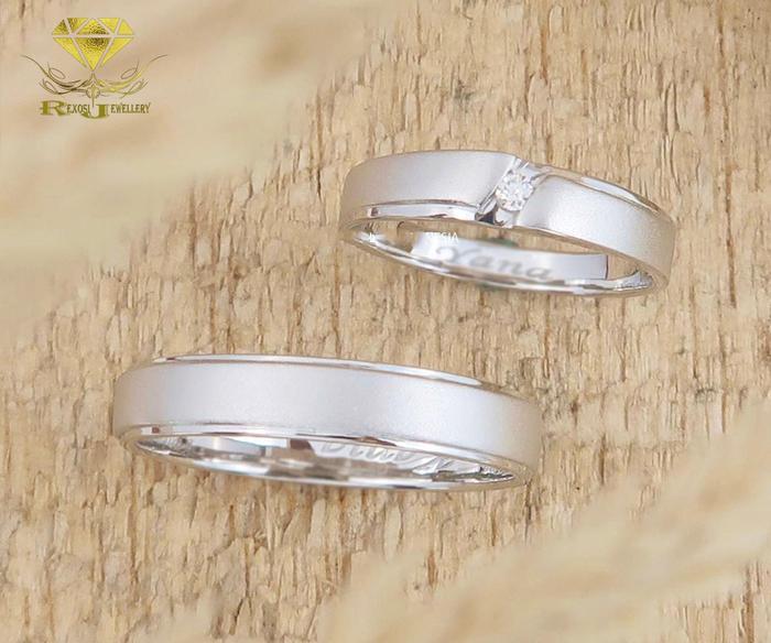 Cincin Couple Emas Berlian Eropa Asli ORI 100% Kawin Nikah Tunangan VI