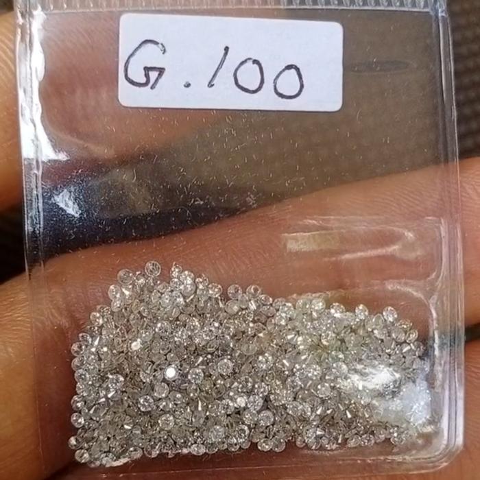 Natural berlian putih eropa 0,01ct (gugur 100) intan / berlian tabur