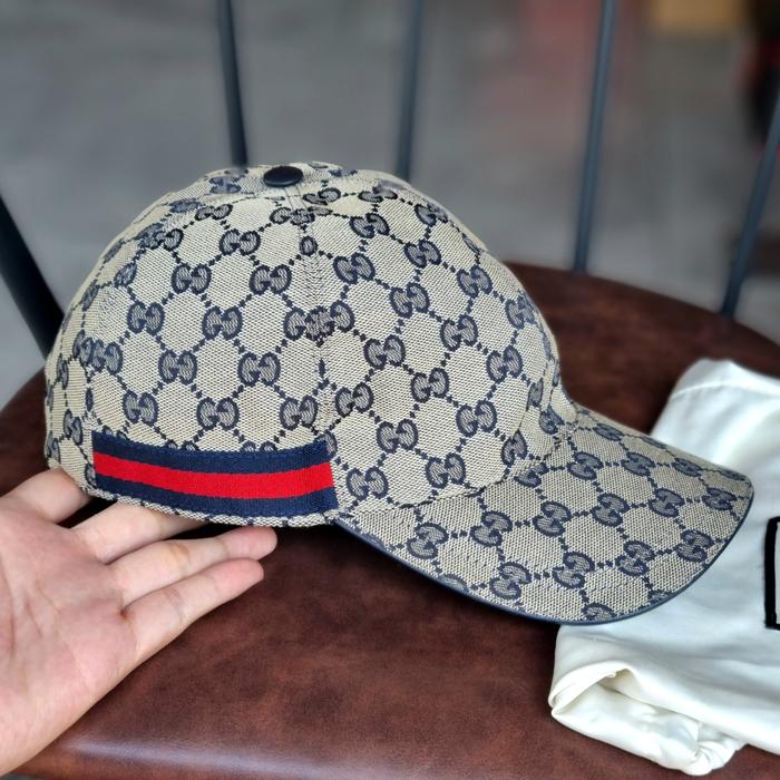 gucci cap gg beige cap not wallet belt clutch XL preloved original