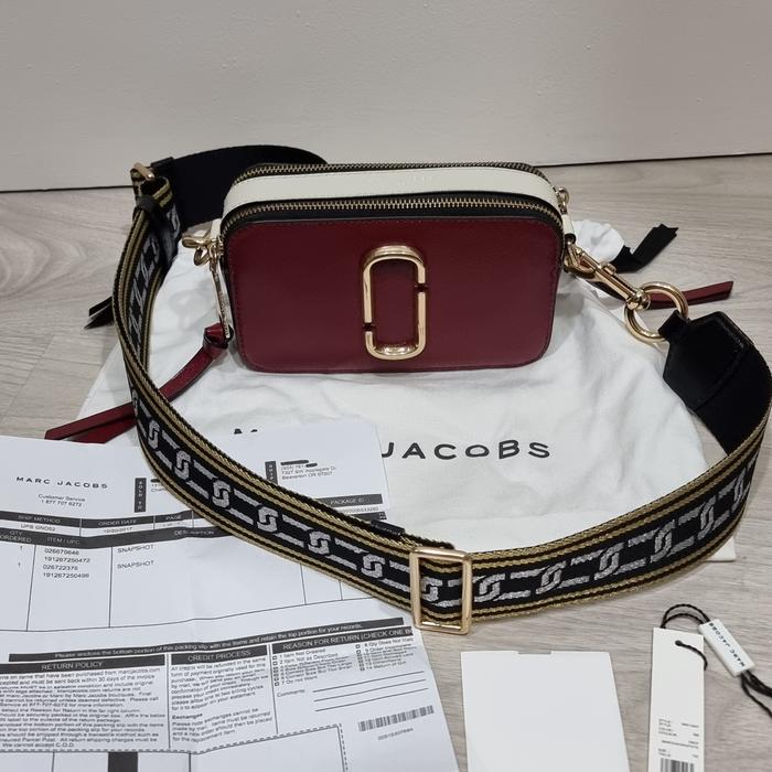 MJ Snapshot Tricolor Red Grey and White/Marc Jacob Preloved Authentic