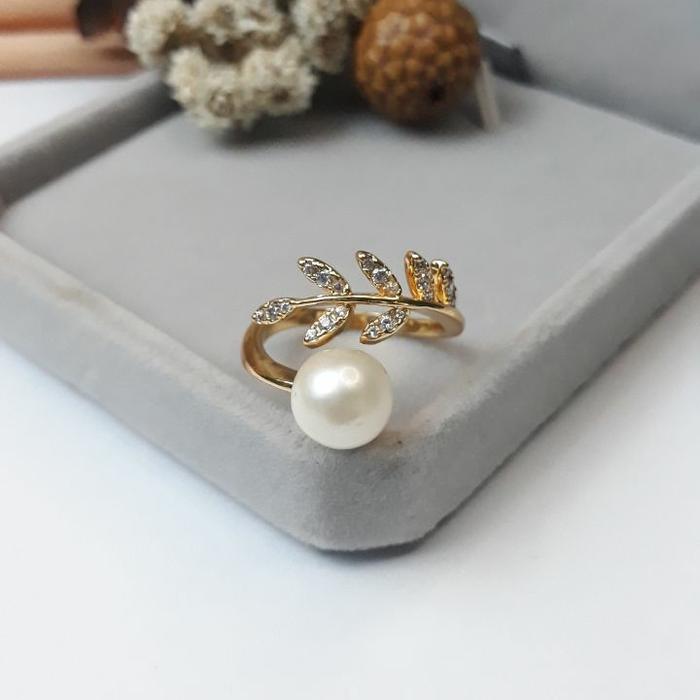 Mutiara Lombok Asli | Cincin mutiara air laut model daun