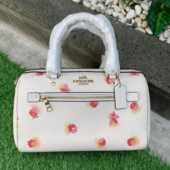 Tas Wanita C o a c h Rowan Satchel With Pop Floral Print C5801