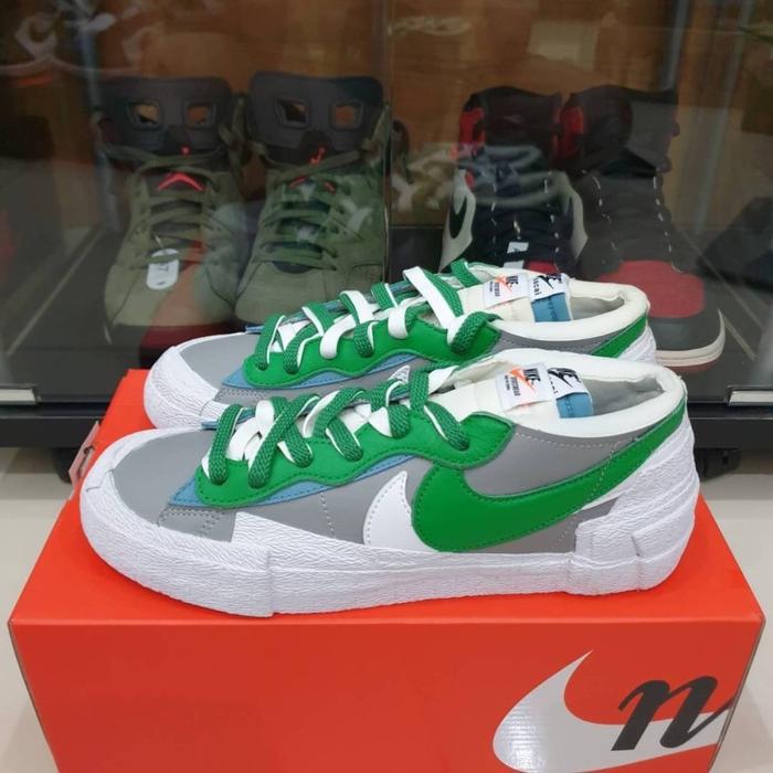 Nike Blazer Low Sacai Green Authentic Original Sneakers 100%