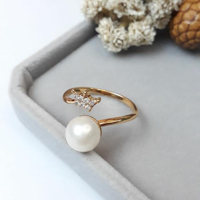 Mutiara Lombok Asli | Cincin mutiara air laut model mahkota