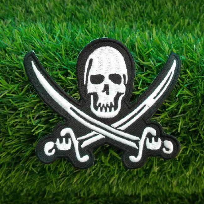 Bordir Bajak Laut Emblem Pirates Jaket Rompi Tas Geng Motor Vespa