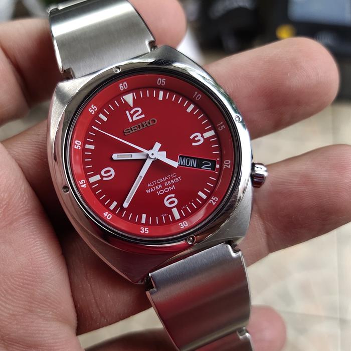 Jam Seiko S Wave Red Dial Automatic