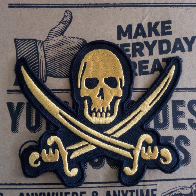 Bordir Bajak Laut Jolly Roger Emblem Pirate Jaket Parka Rompi Vespa