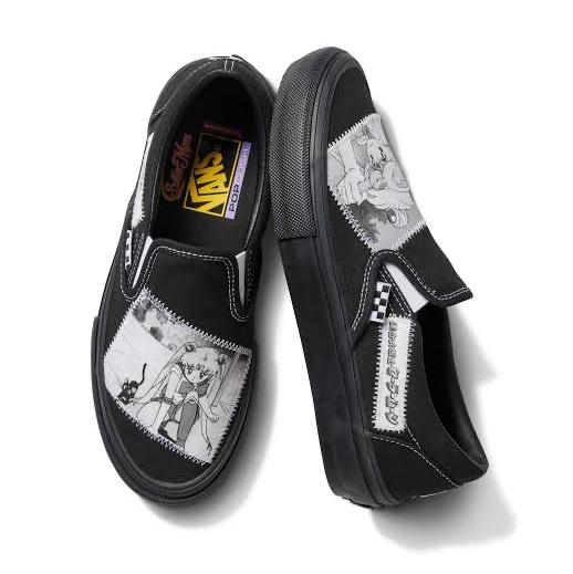 Vans Skate Pro Slip On x Sailor Moon Black White