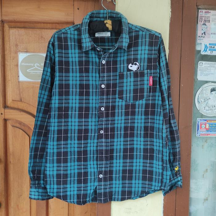 Jual Flannel Shirt Peanuts Size M