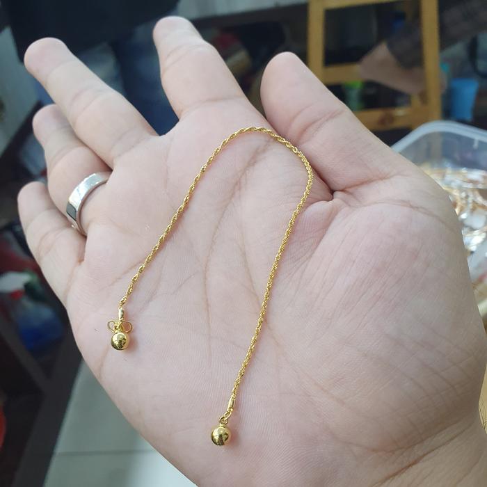 gelang tambang lilit bel dua emas 700