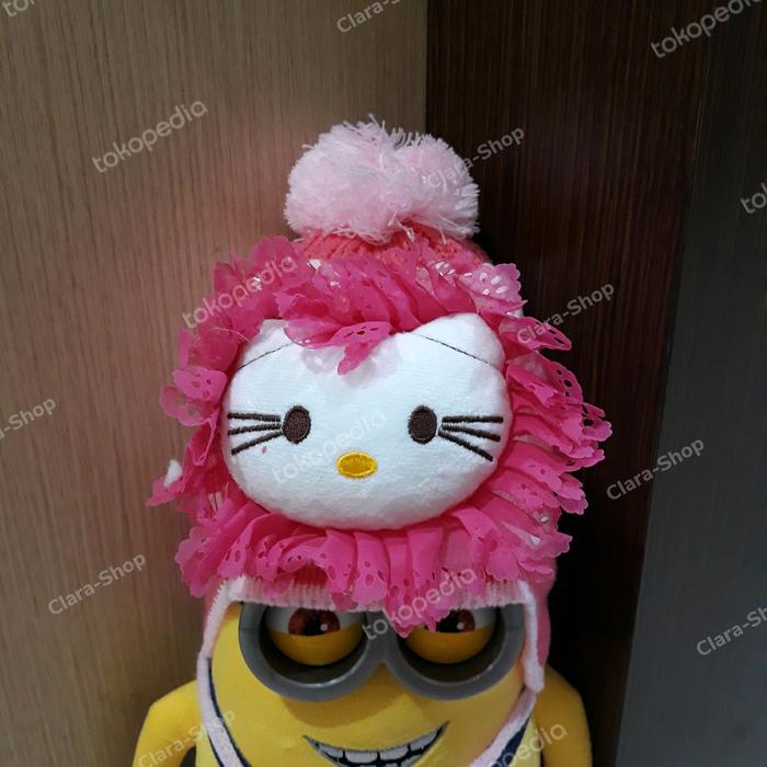 Topi Rajut Baby Cewek Kitty Perlengkapan Baby Topi
