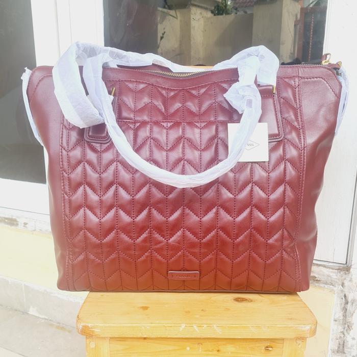 Tas Wanita Fossil Jacqueline Tote Wine