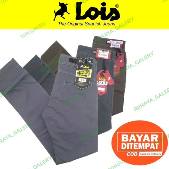 LOIS CELANA CHINO PRIA PANJANG ORIGINAL SLIM FIT