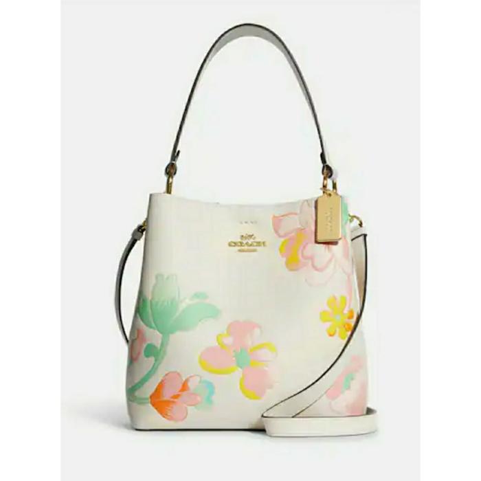 Authentic 100% Coach Town Bucket Bag With Dreamy Land Floral