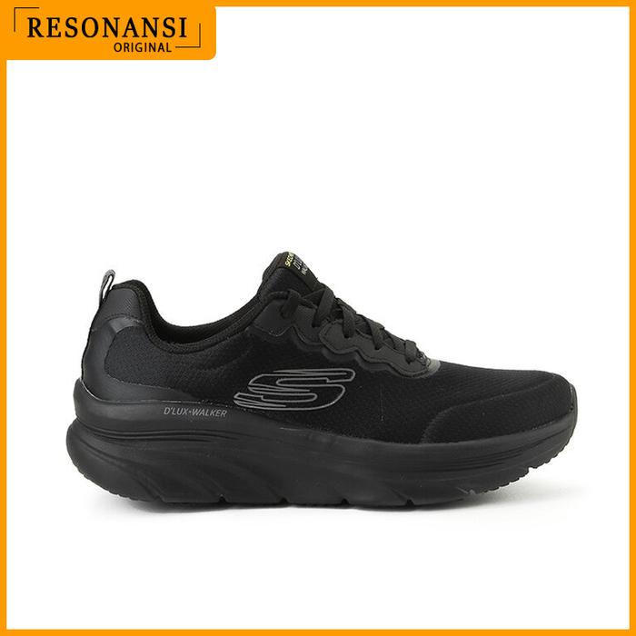 SEPATU PRIA TERBARU SKECHERS ORIGINAL SNEAKERS D'LUX WALKER FULL BLACK